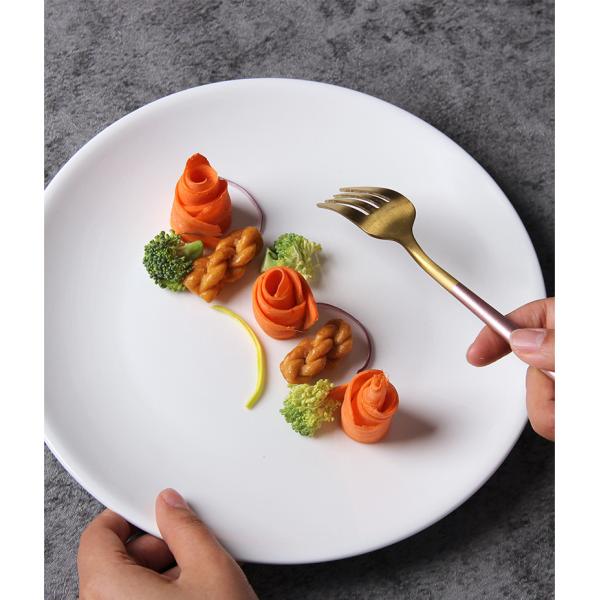 LFGB Savall Round Plain 6 Inch To 14 Inch Flat Porcelain Plate Versatile For Hotels