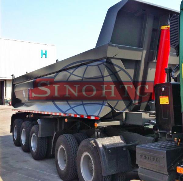 40 - 50 Tons Side Dump Semi Trailer , 35 Cbm Heavy Duty Commercial Dump Trailers