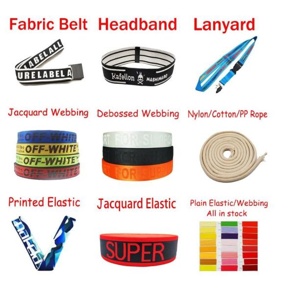 Diecut Personalized Promotional Gifts Jacquard Polyester Woven Ribbon Tape