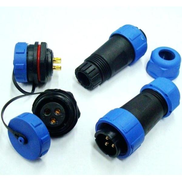 IP68 Waterproof GM2113 Welding Cable Plug Connector With Flange 5 - 10 AWG