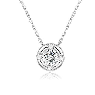 Sentido de Design 18k Ouro de laboratório Diamantado Pendente individualidade Pendente Branco Jóias Diamantadas Forma Redonda Pendente