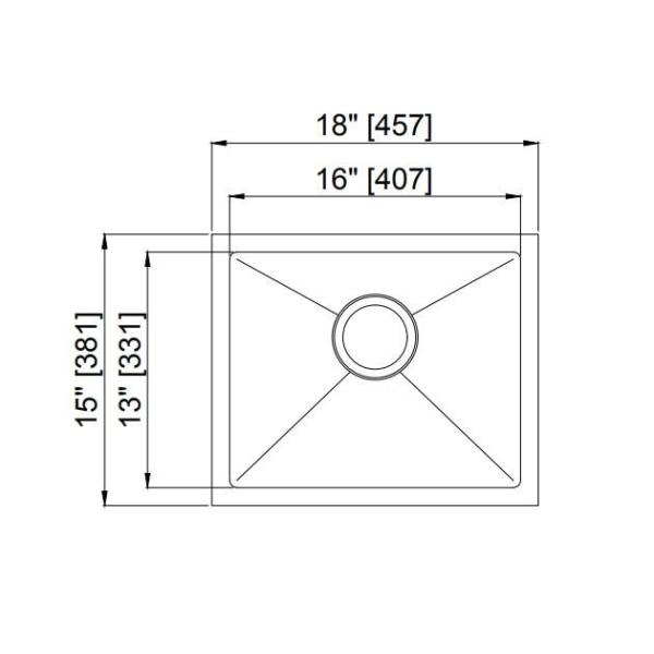 Мычка 1,2 прямоугольной кухонной раковины угла нержавеющей стали прочная Нано думает