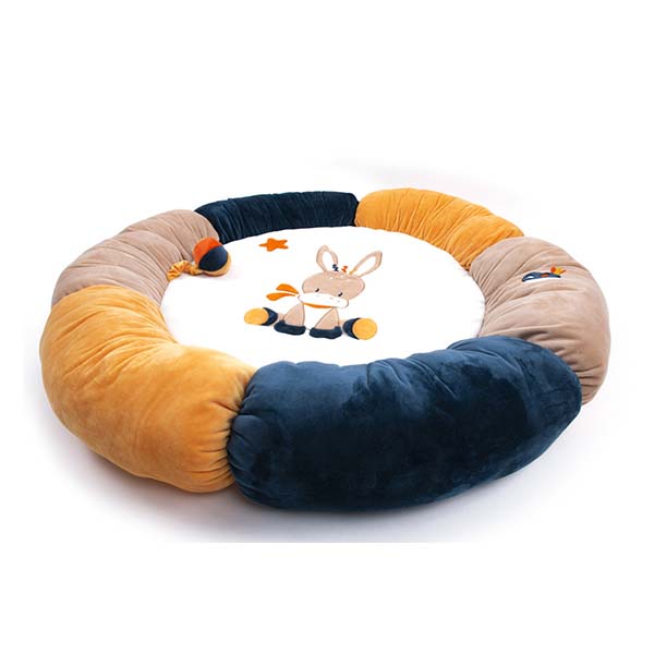 AZO Free bOA fabric Baby Gym Play Mat With Mini Plush Animal Toys