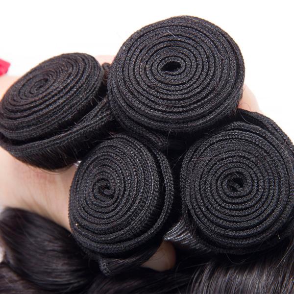 Loose Wave Curly Human Hair Weave Bundles Silk Soft With Thick Full Ends