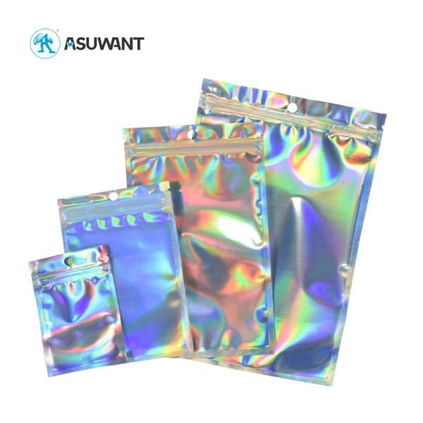 Aluminium Foil Gravure Printing Mylar Hologram Ziplock Bags 120mic