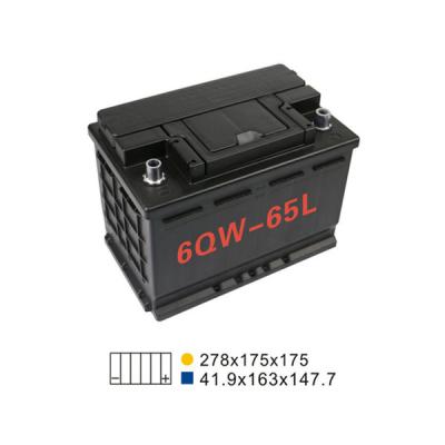 570A 68AH 6 Qw 65L Car Start Stop Battery 274*175*190mm Car Starting Battery