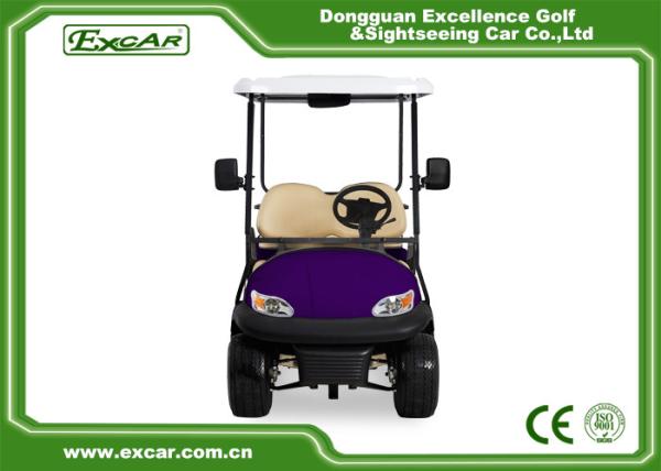 Carro bonde a pilhas roxo 4 Seater do clube do carro 48V do golfe mini
