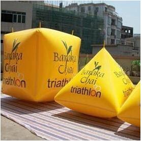 Inflatable Swim Buoy In Cube Shape ， Marker Buoys