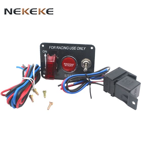 Carbon Fiber IP65 Waterproof 12V 30A Marine Switch Panel for Boats and Racing Cars