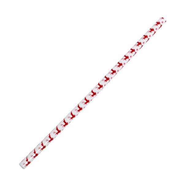 Customized Request Disposable Straw for Custom Mixed Colored Christmas Paper Straw