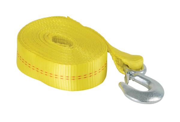 15' Length 3000lbs Strength Boat Trailer Winch Strap With Snap Hook