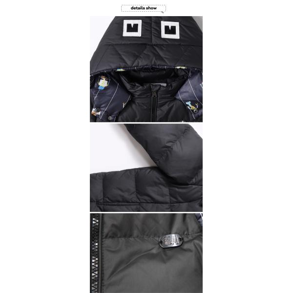 Clothes Shop Design Hooded Fashion Boys Winter Clothing Real Crane Eider Duck Down Jacket
