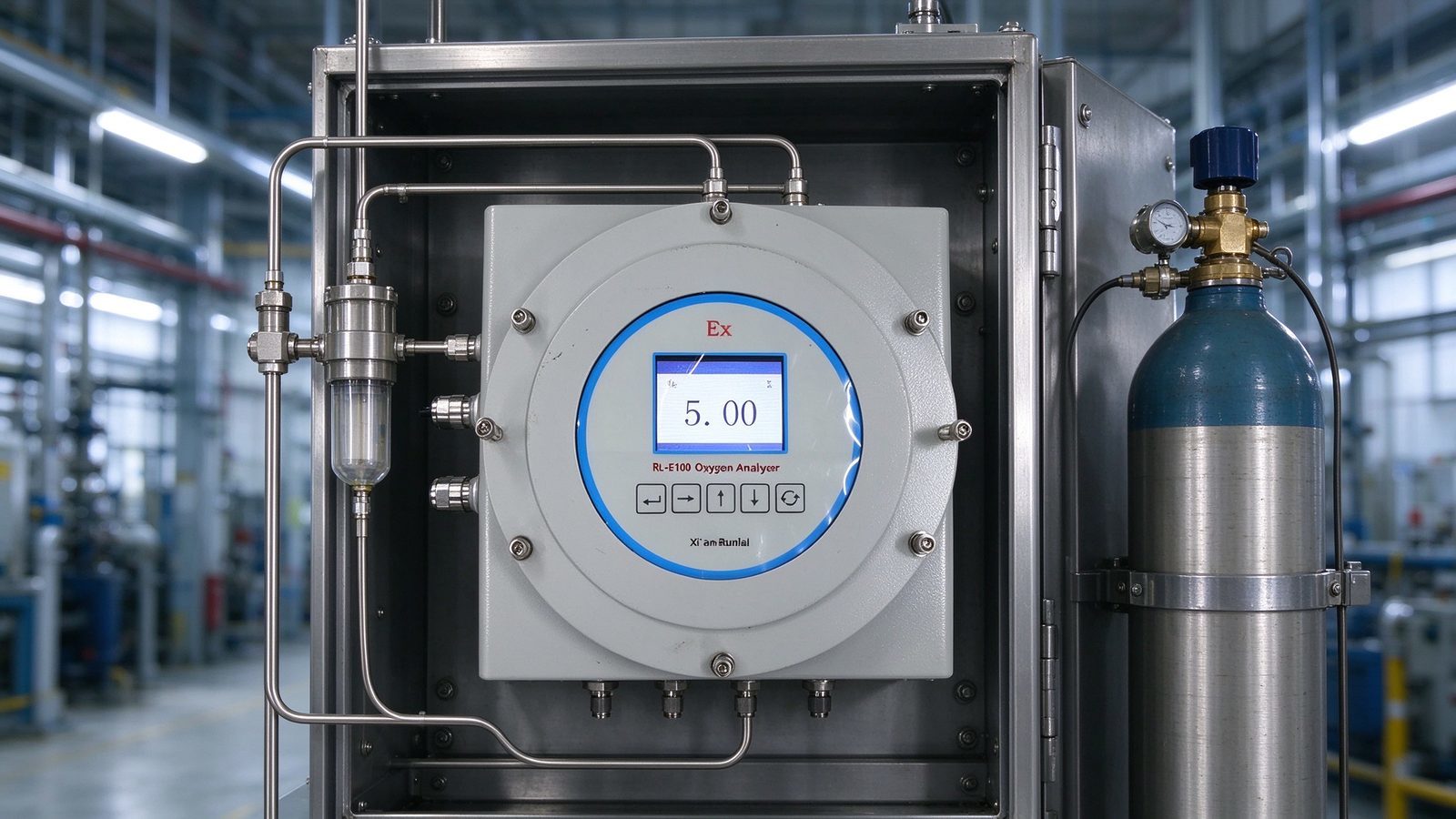 Online Explosion Proof Gas Analyzer EX d IIC T6 Gb Oxygen O2 Gas Purity Analyzer