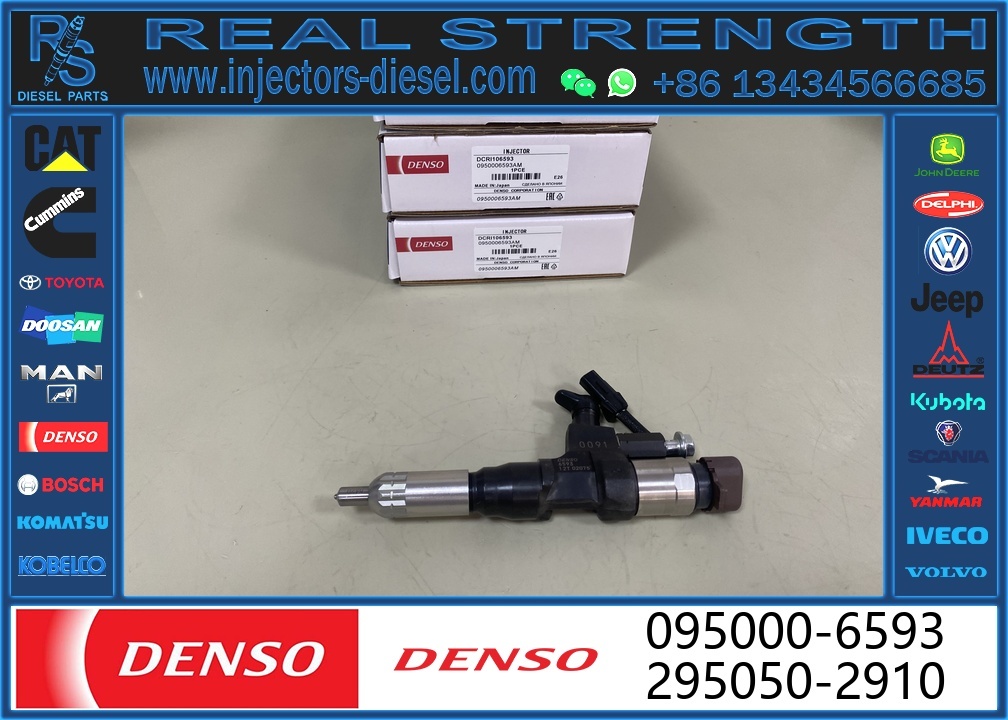 New Original Fuel Injector 095000-6593 23670-E0010 23670E0010 High-Speed Steel Engine Parts