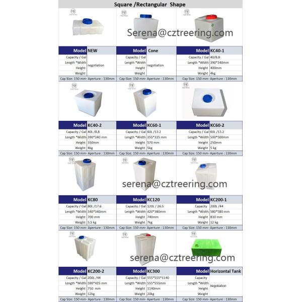 El tanque de dosificación químico resistente 6m m de 16 galones más densamente para los cloruros químicos ácidos