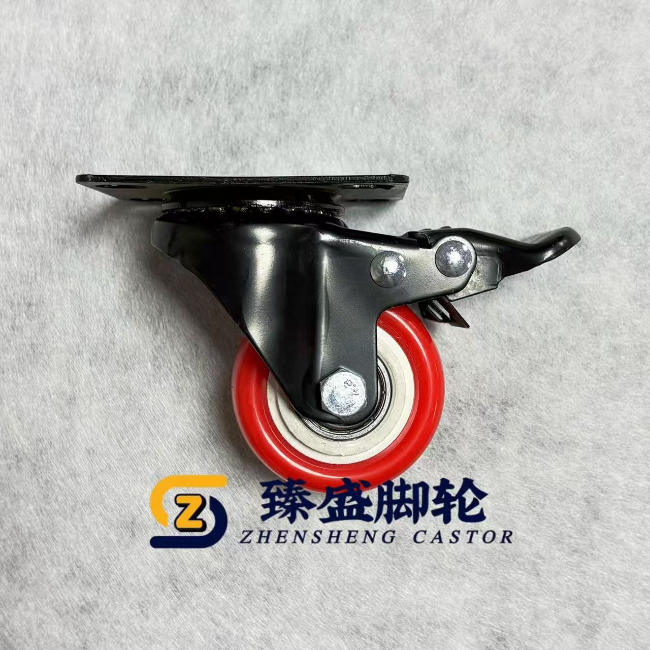 Furniture Caster PVC 1.5 Inch Swivel Wheels With Brake
