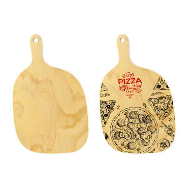 Wood Sublimation Pizza Board Custom Logo Irregular Oval Plywood Cheese Board For Kitchen DIY Wood Chopping Block