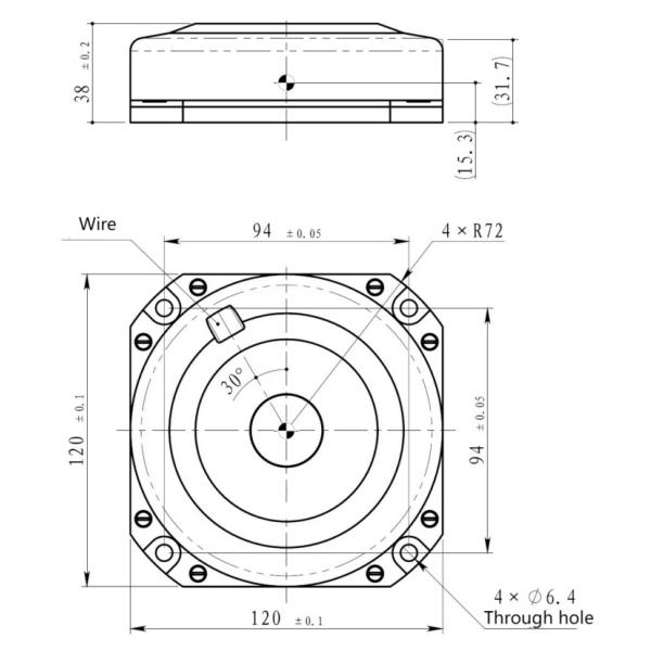 KSGYR106F Series Gyro Sensor for Inertial Navigation -45°C to +70°C