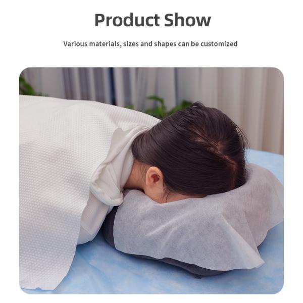 Customized Disposable Face Cradle Covers 40gsm Massage Table Face Covers