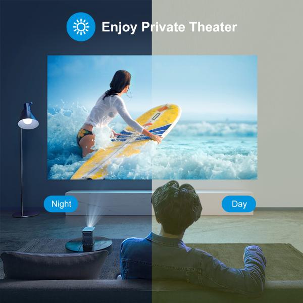 100 люмен ANSI Lift Bracket 4k мини-проектор для домашнего кинотеатра на улице