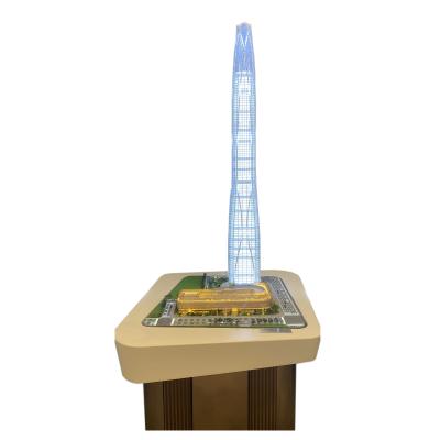 1:100 Commercial Tower Model Architectural High Precision With Lighting Display