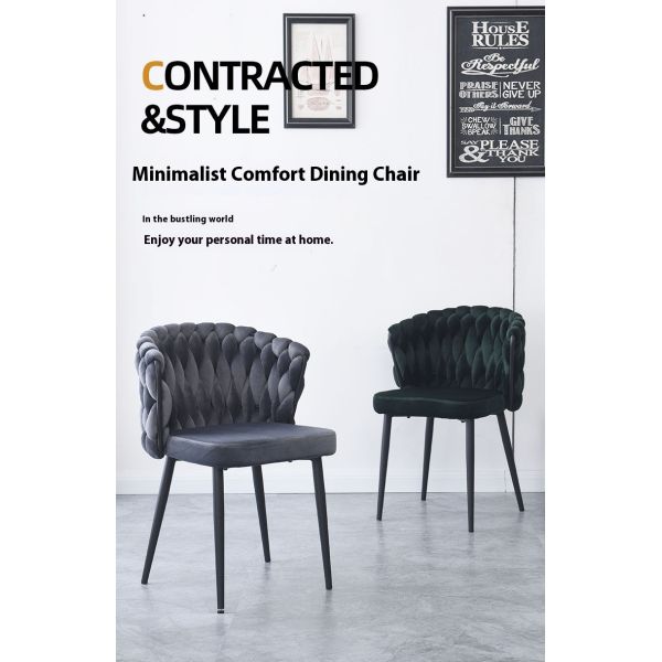 Creative Woven Upholstered Backrest Chair for Dining Leisure Hotels Banquets Reception Salons Bedrooms Events