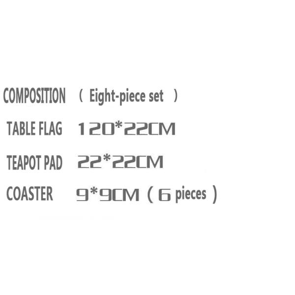 Y-F Nordic Country Rustic Crochet Blanket Farmhouse Plaid Flower Table Runner Teapot Pad coaster Set