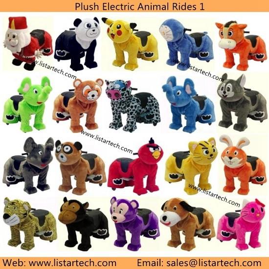 Animal Riding Kids Plush Electric Animal Scooter in Shopping Center or Outdoor Playground