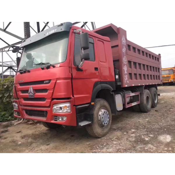 Red Color 336HP HOWO Used Dump Trucks Tipper 6X4 With Good Condition