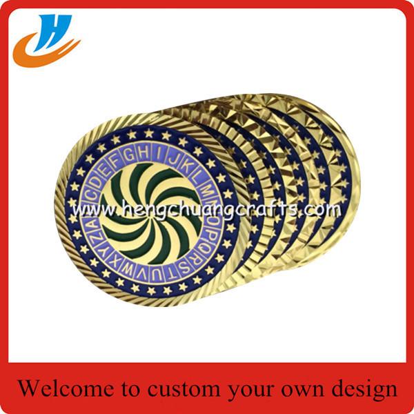 Die casting coins,USA metal challenge coins with 3D logo coin design