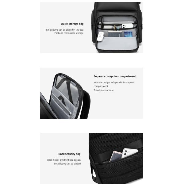 High grade gift custom logo men's outdoor waterproof laptop bag business Backpack
