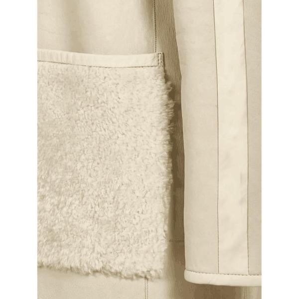                  Top Quality Real Leather Jacket Lightweight Comfortable Shearling Coat with Hood Handmade in Italy for Women′s Fashion             