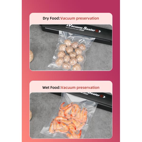 Super Suction Automatic Suction Vacuum Food Sealers for Home Hotel Restaurant in Black