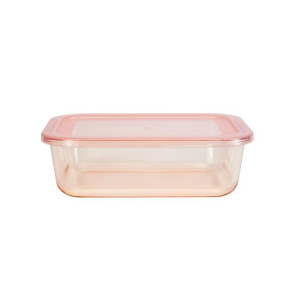 Color Sprayed Glass Food Container With Simply Store PP Lid