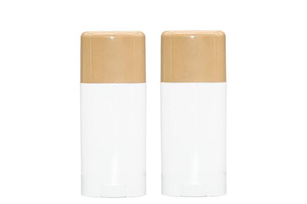 1.3oz/40g PP esvaziam o recipiente oval recarregável do desodorizante colam o tampão do mecanismo da torção