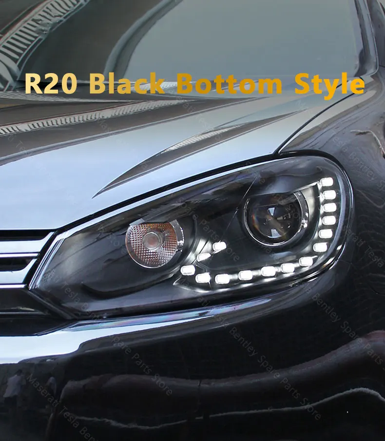 Сборка фар для Volkswagen VW Golf 6 Modification 6 Gti R20 Tear Eye DRL светодиодный передний фары