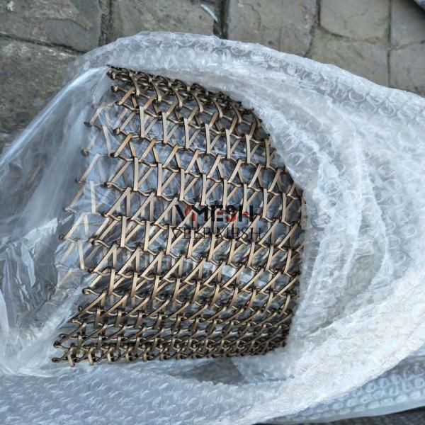 Cinturón transportador arquitectónico acero inoxidable 316 malla decorativa en espiral de metal tejido