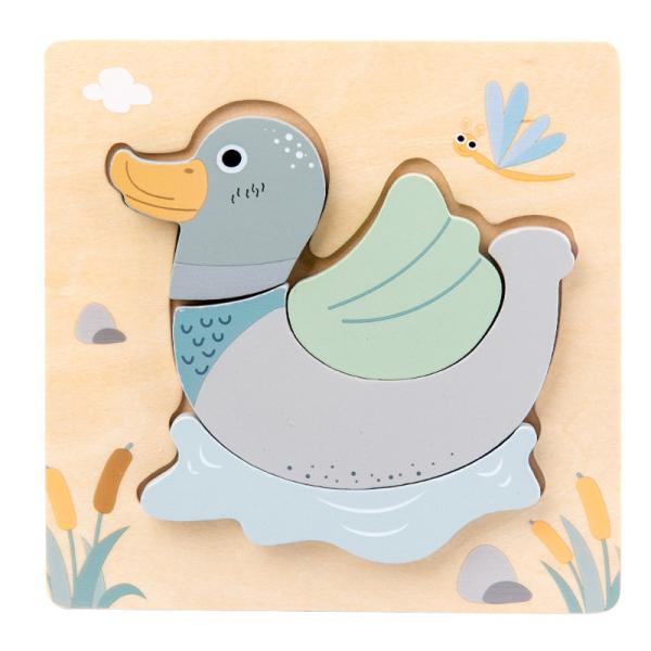 Образование деревянных детей головоломки 3D мультфильма животных предыдущее когнитивное