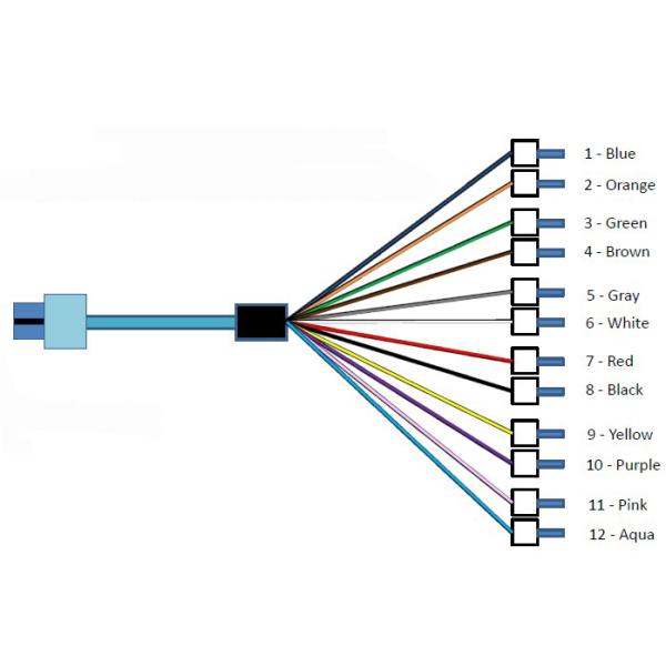 Yellow 12 Cores Fiber Optic Singlemode MPO Ribbon Cable High Density