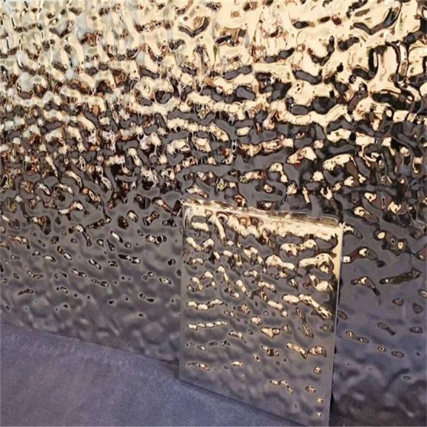 water ripple shaped stainless steel sheet hammered embossed SS plate 304 316 quality