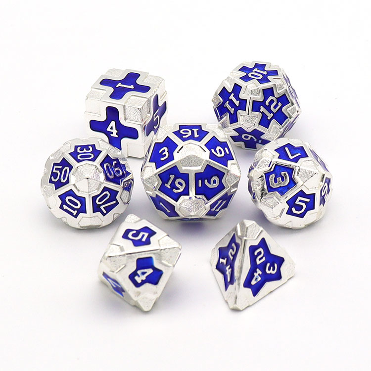 Customized Color Zinc Alloy Metal Dice Set 14-20mm for DND Games