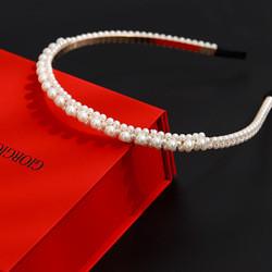 Pretty Ladies Hair Bands For Short Hair Luxury Pearl Hairband Elegant Women Headband