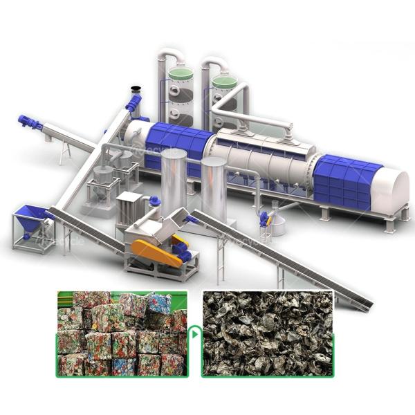 Forno de carbonização por pirólise UBC latas de alumínio Máquina de remoção de tinta 800kg/h-1500kg/h