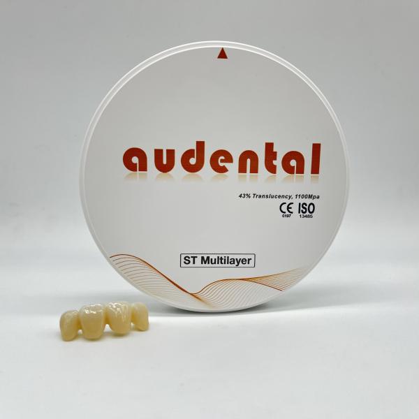 Audental 98 ST/DST Dental Zirconia Block 1100MPA 43% TRANSLUCENCY Color A1,A2,A3