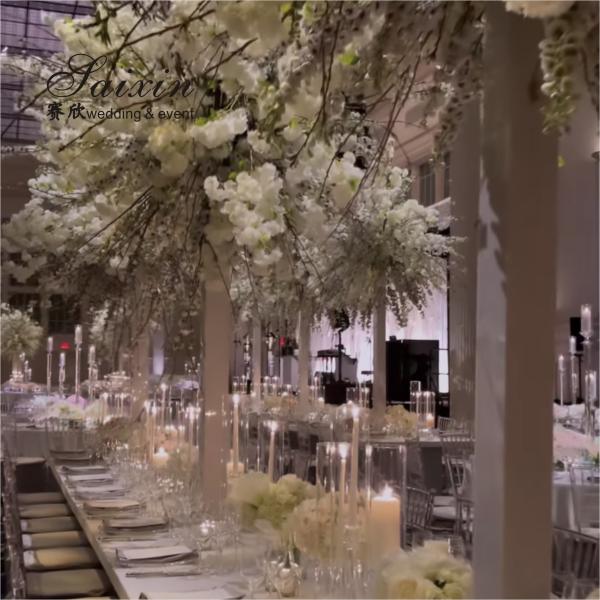 ZT-564S оптовая горячая продажа высокий серебряный зеркальный столб цветочные стойки для украшения свадебного стола