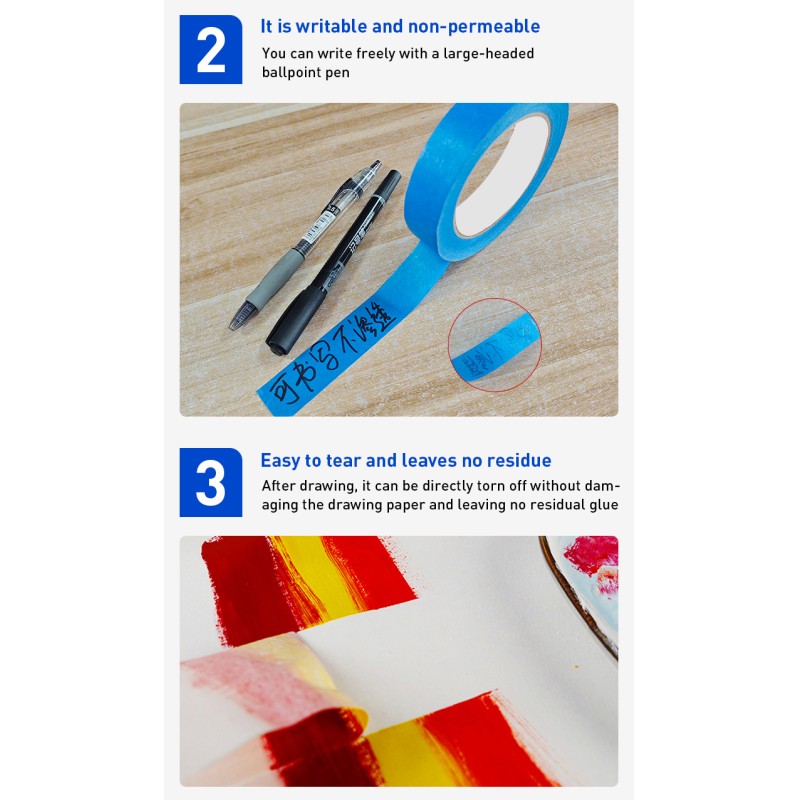 0.18mm Thickness Decorative Washi Tape Writable Removable For Delicate Surfaces