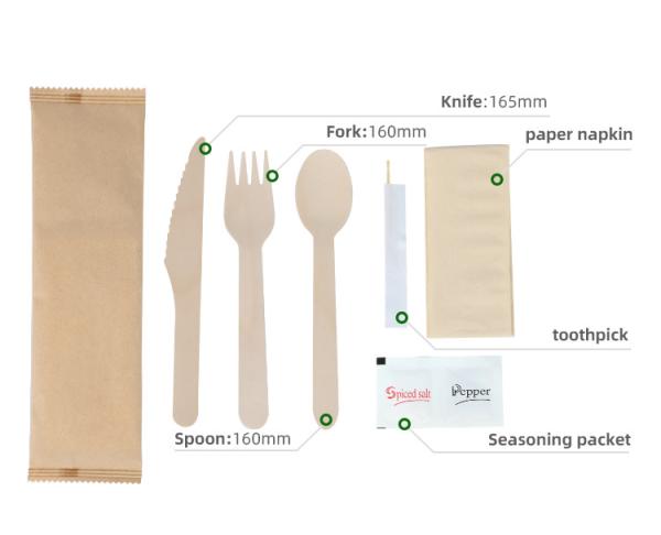 Custom Size Compostable Wooden Cutlery Disposable Wood  140mm Knife