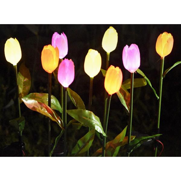 Solar Silicone Tulip Lights ground decoration lawn lamp
