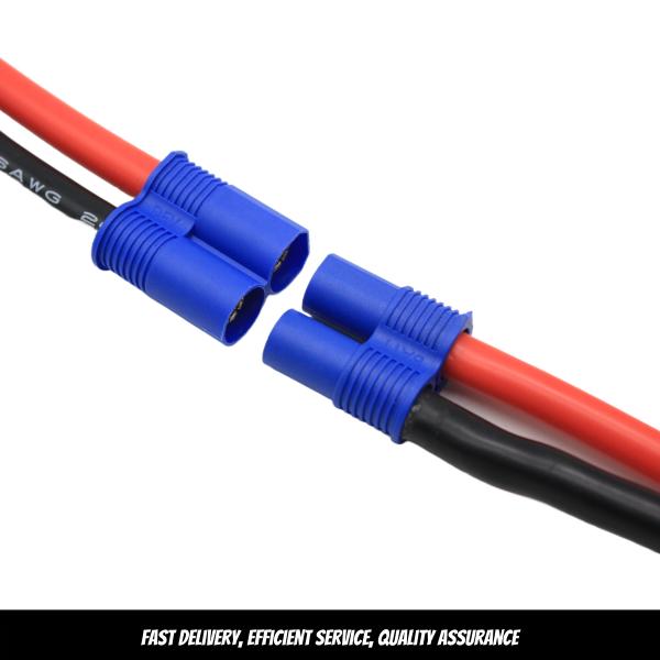 Angled Gold Plated Banana Plug 6mm Bullet Connector EC6 With Blue Housing