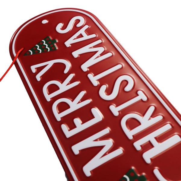 Metal Embossed Christmas Ornaments Customized Festive Christmas Ornaments